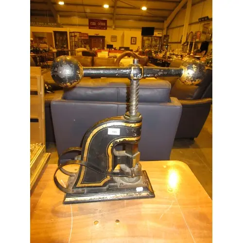 Large Victorian Cast Metal Screw Down Letter Stamps, 48cm h