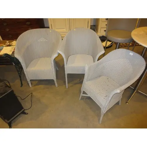 Three Lloyd Loom Chairs