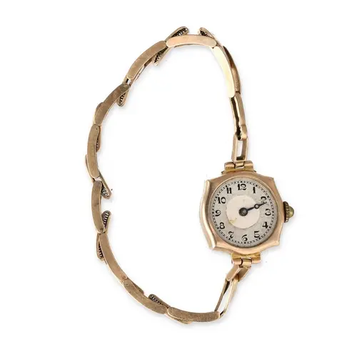A 9CT GOLD LADIES WATCH Weight:12.7gms