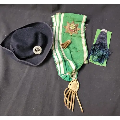 ANCIENT ORDER OF FORESTERS CEREMONIAL BODY SASH of silk with...