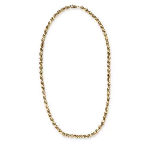 AN 18CT GOLD ROPE TWIST NECK CHAIN Weight: 31.8gms...