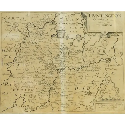 Saxton/Kip - Huntingdonshire, 'Huntingdon Comitatus qui pars...