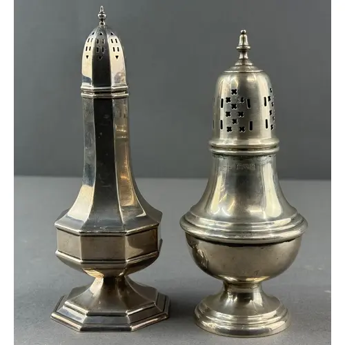 Silver: a sugar caster of baluster form by Shipton & Co ...