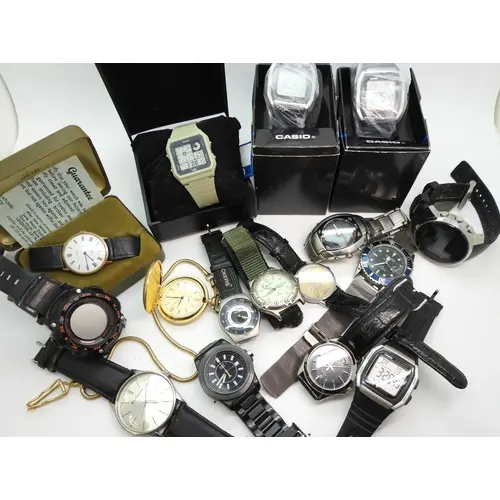 A large collection of fashion watches to include,a Luxor vin...