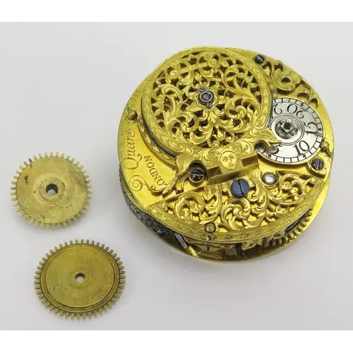 Daniel Quare of London chain driven fusee pocket watch, move...