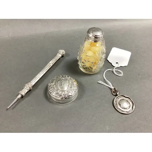 A Hallmarked Silver Medallion Pendant, together with a decor...