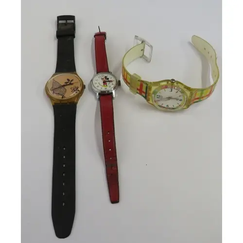 Swatch Fiche De-Ete Gents Wristwatch, Sketch Design 1990s Sw...