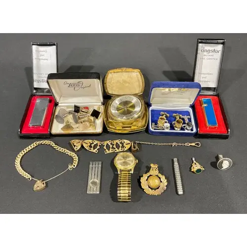 Gentlemen's accoutrement's - a rolled gold/gold filled pocke...