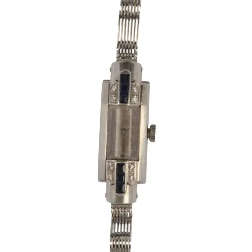 An Art Deco sapphire and diamond cocktail watch, late 1930s ...