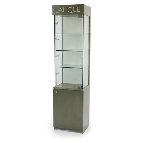 Lalique: A branded modern display cabinet, with illuminated ...