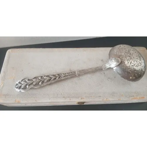 Antique Silver Sugar Sifter Finely Detailed Contained Within...