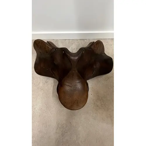 Leather horses saddle.