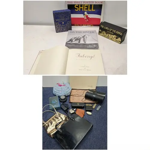 A mixed lot to include vintage bags, a vintage cigarette cas...