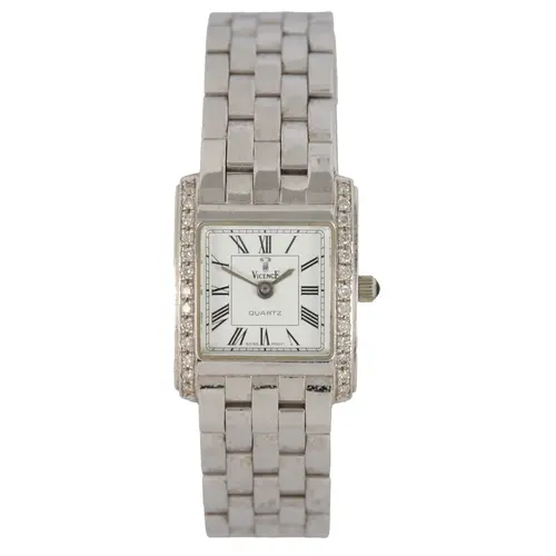 A lady's recent Italian 14k white metal Vicence quartz wrist...