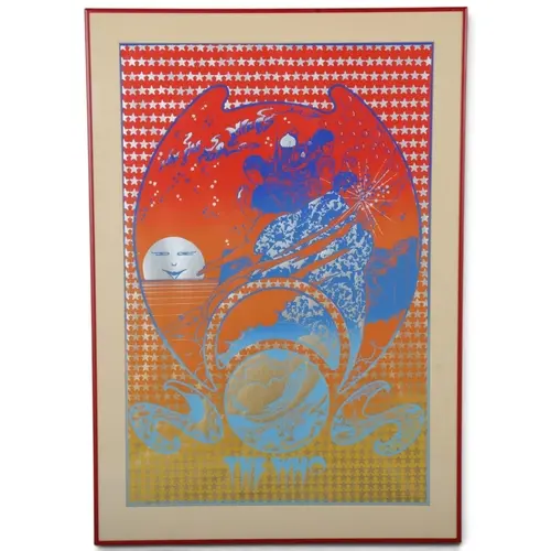 THE WHO, "I Can See For Miles" Psychedelic poster, Late 20th...