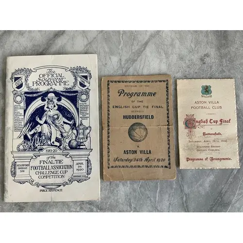 1920 FA Cup Final Football Programmes+ Menu: Huddersfield v ...