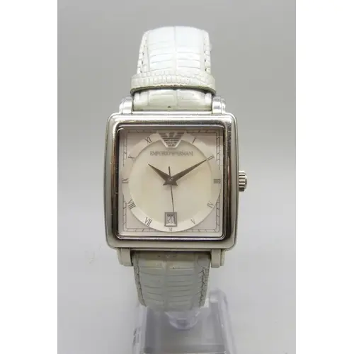 An Emporio Armani wristwatch with mother of pearl dial, 39mm...