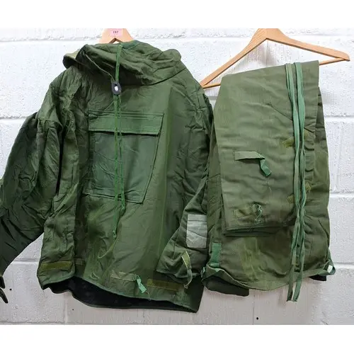 A military unworn green protective suit NBC No.1 MK111, smoc...