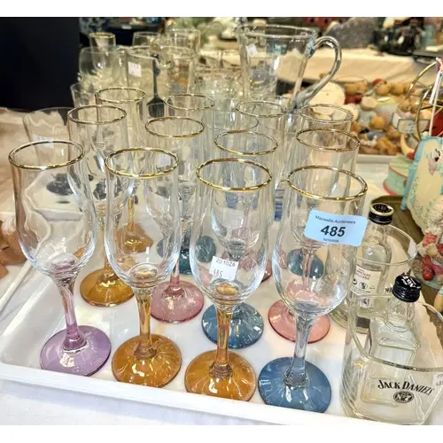 A collection of advertising whisky tumblers, similar glasses...