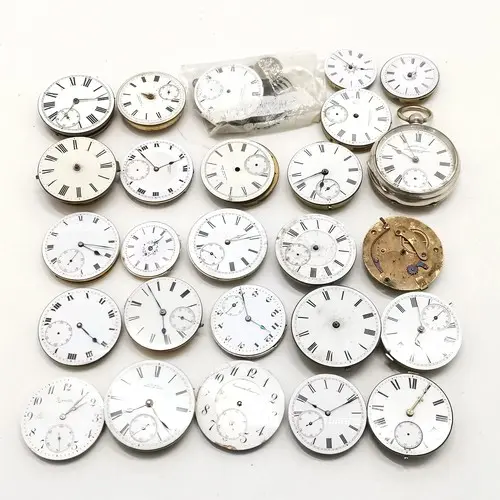 Qty of pocket watch movements inc Waltham, William Moon (4 H...