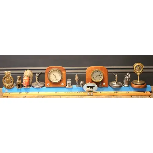 A vintage automobilia and vintage item display, to include t...