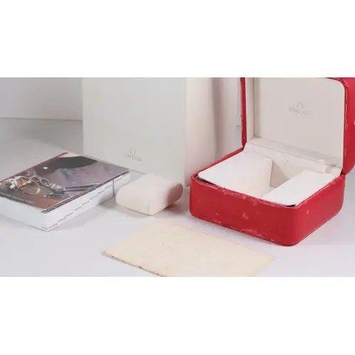Omega Watch Box, Card Holder and Booklet. Watch box is in a ...