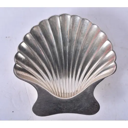 A Tiffany Silver Clam Shell Dish. Stamped Tiffany Sterling. ...