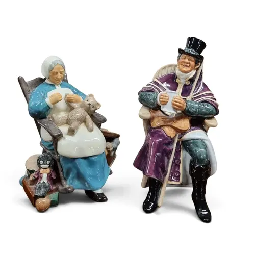 Two Royal Doulton Figures Nanny and The Coachman. H 19 cm ap...