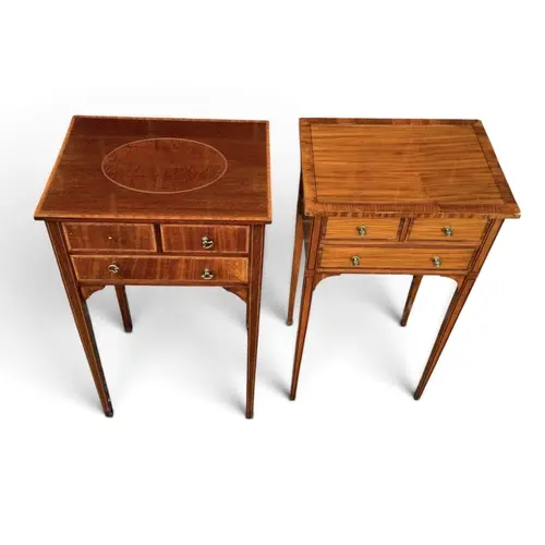 TWO 19TH CENTURY SIDE TABLES 75cm x 41cm x 30cm (largest)...