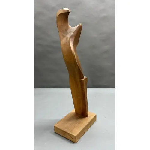 A Venetian carved wood Forcola sculpture, makers mark to bas...