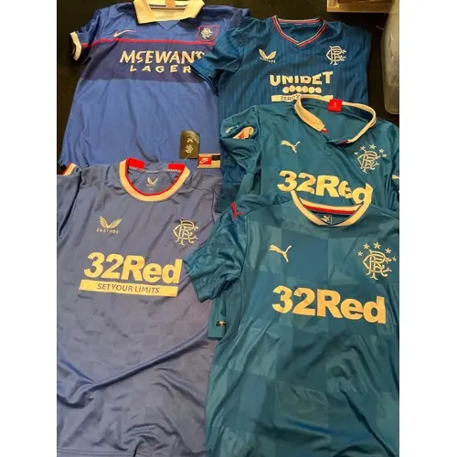 Glasgow Rangers Football Shirt Collection: Five adult shirts...