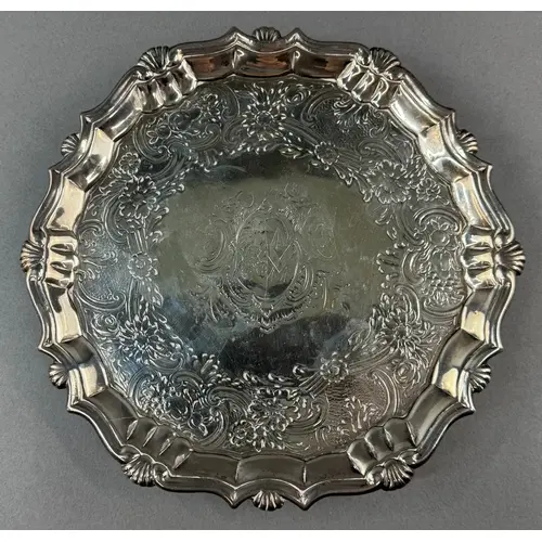 Silver: a George II salver by Robert Abercromby, London 1741...