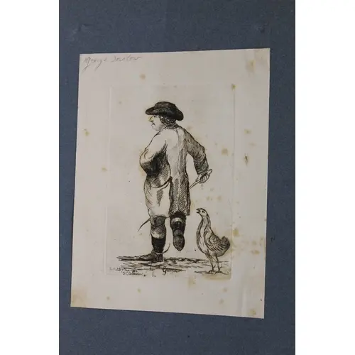 James Sayers, six 18th Century etchings, character studies, ...