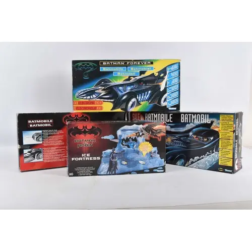 THREE BOXED KENNER BATMAN BATMOBILES AND A BOXED KENNER ICE ...