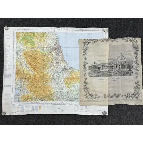Silk Scarves: The Industrial Palace 1862, silk scarf, centra...