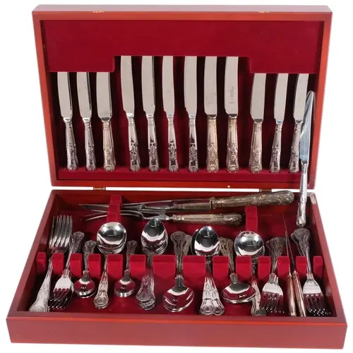 A cased set of Arthur Price of England stainless steel King'...