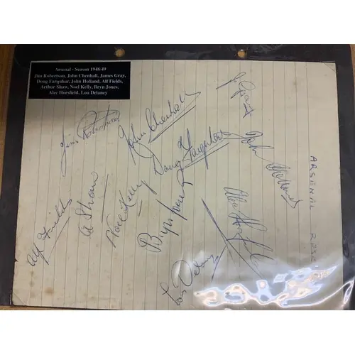 Arsenal Reserves Football Autographs: Page of 1950s reserve ...