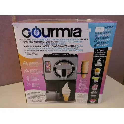 A Gourmia soft serve icecream maker, original RRP £119.99 (4...