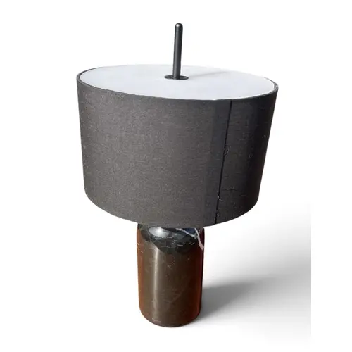 A MID-CENTURY MARBLE TABLE LAMP 52cm x 30cm