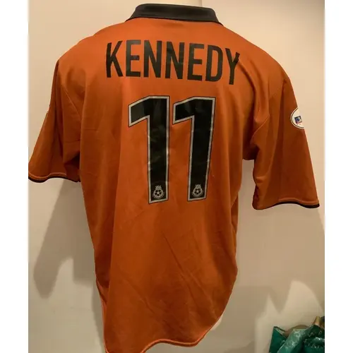 Wolves 2001 - 2002 Home Match Worn Short Sleeve Football Shi...