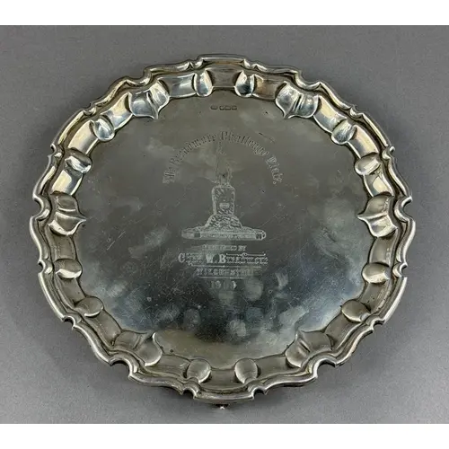 Silver: an Edward VII salver, Sheffield 1904, with piecrust ...
