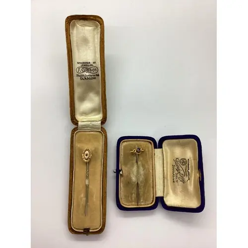 An Antique Stafford Knot Stick Pin, with centre claw set hig...