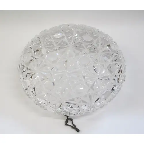 Good quality cut glass bowl form light fitting, with origina...