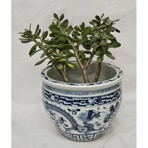 Chinese Blue & White Porcelain Jardiniere C19th, approx. 25c...