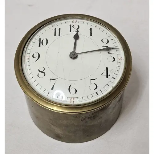 Late C19th Clock Movement with convex bevel glass, white dia...
