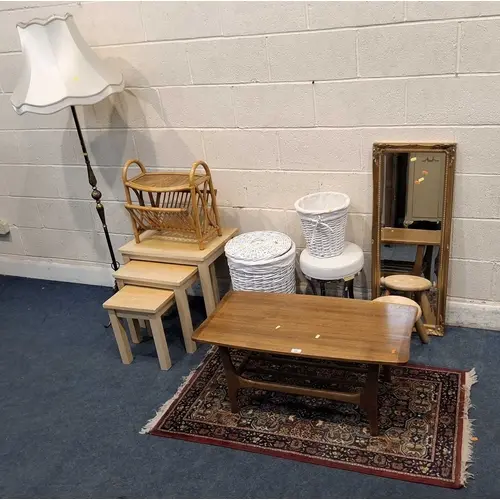 A SELECTION OF OCCASIONAL FURNITURE, to include a teak coffe...