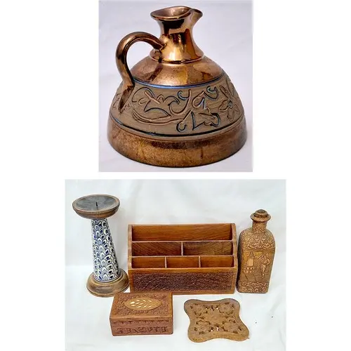 Vintage Mejias Polonia Spanish Pottery Copper Lustre Jug app...