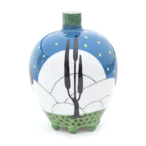 Robj of Paris, an Art Deco porcelain candlestick holder of g...