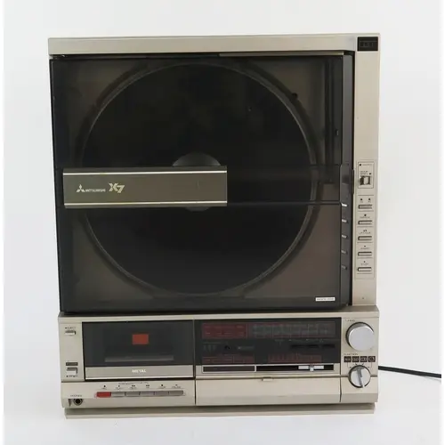 Mitsubishi X7 Hi-Fi System with vertical turntable, cassette...