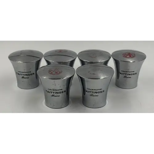 Set of six Art Deco Taittinger Champagne Place holders indiv...